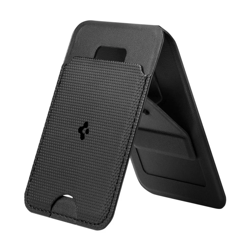 SPIGEN S314-1 SLIM FOLD TRIPOD MagSafe univerzális mágneses kártyatartó fekete