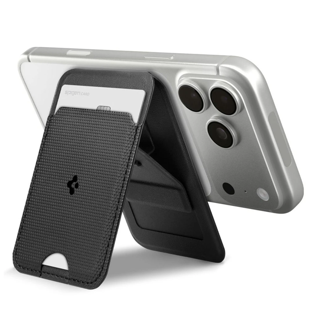 SPIGEN S314-1 SLIM FOLD TRIPOD MagSafe univerzális mágneses kártyatartó fekete