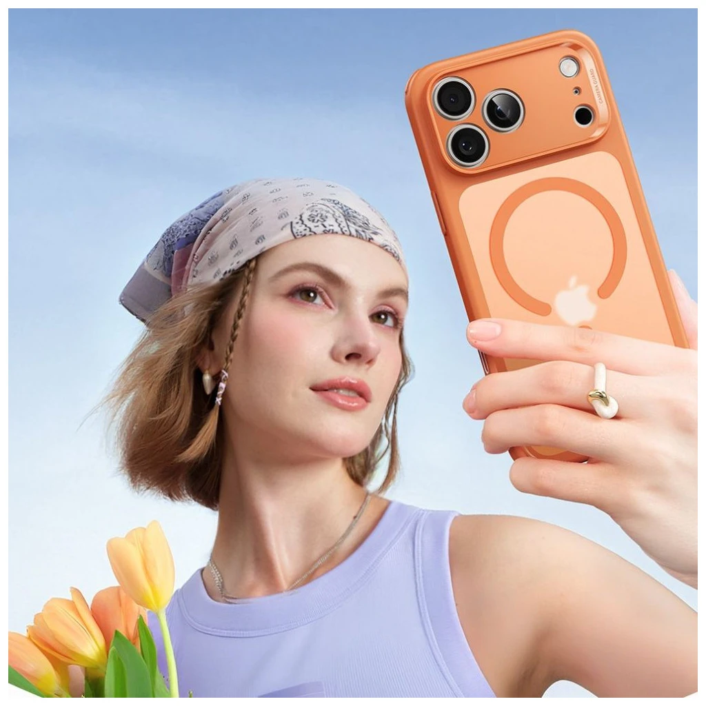 ESR Classic Hybrid Magsafe iPhone 17 Pro Max készülékhez tok – matított narancs