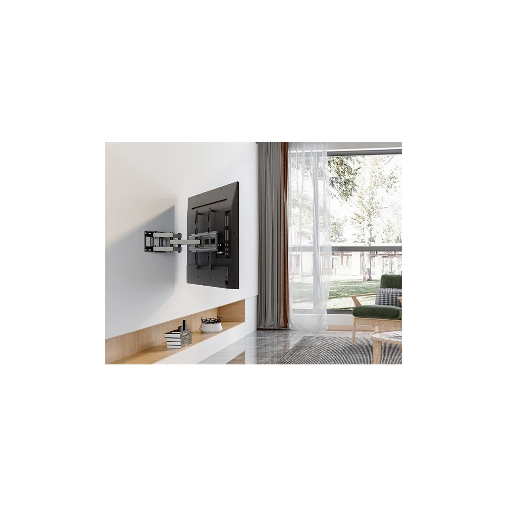 Equip TV Fali konzol – 650337 (37″-80″, Max.: 40kg, dönthető, forgatható, fekete)