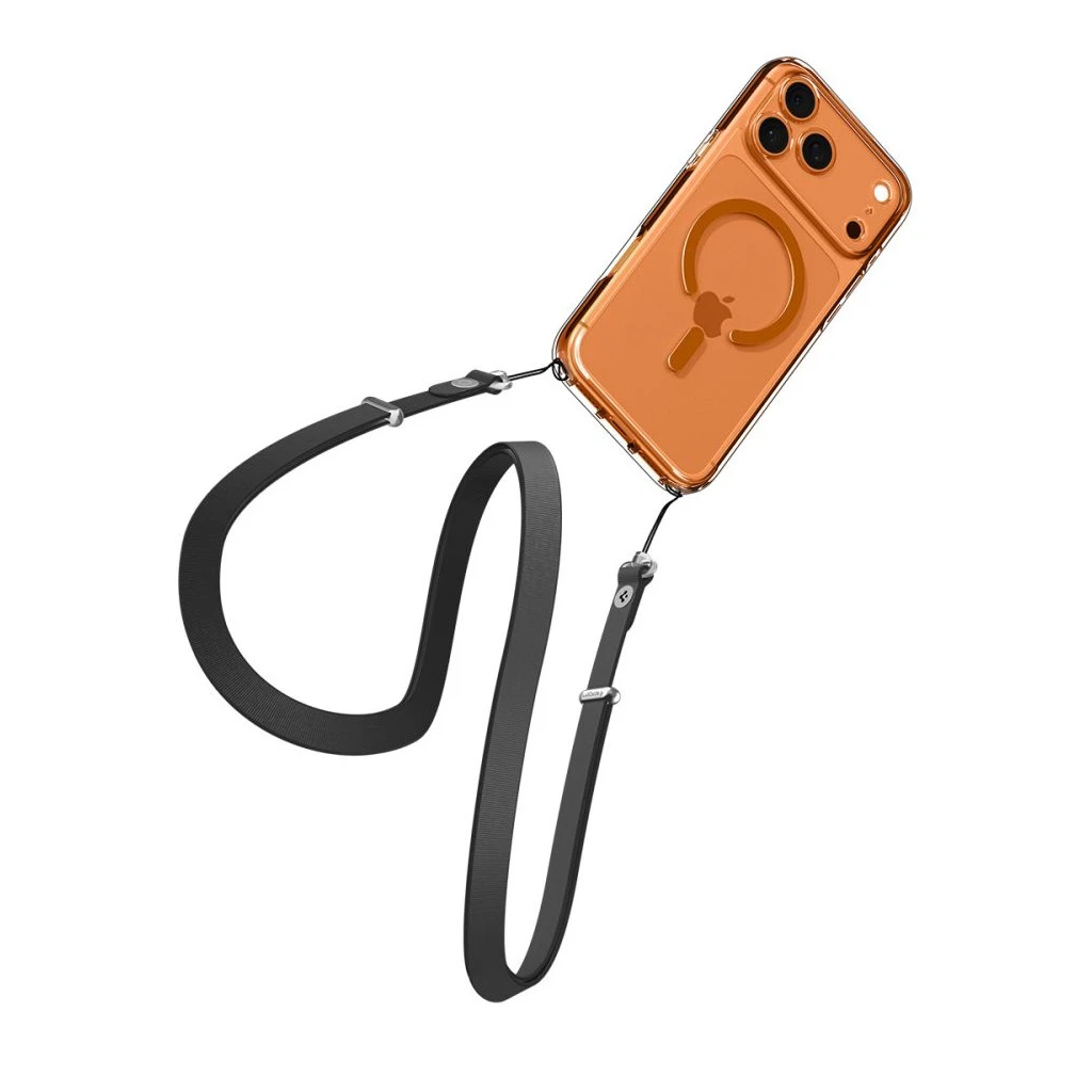 SPIGEN ULTRA HYBRID MAG MAGSAFE iPhone 17 Pro Max készülékhez tok, áttetsző/narancssárga