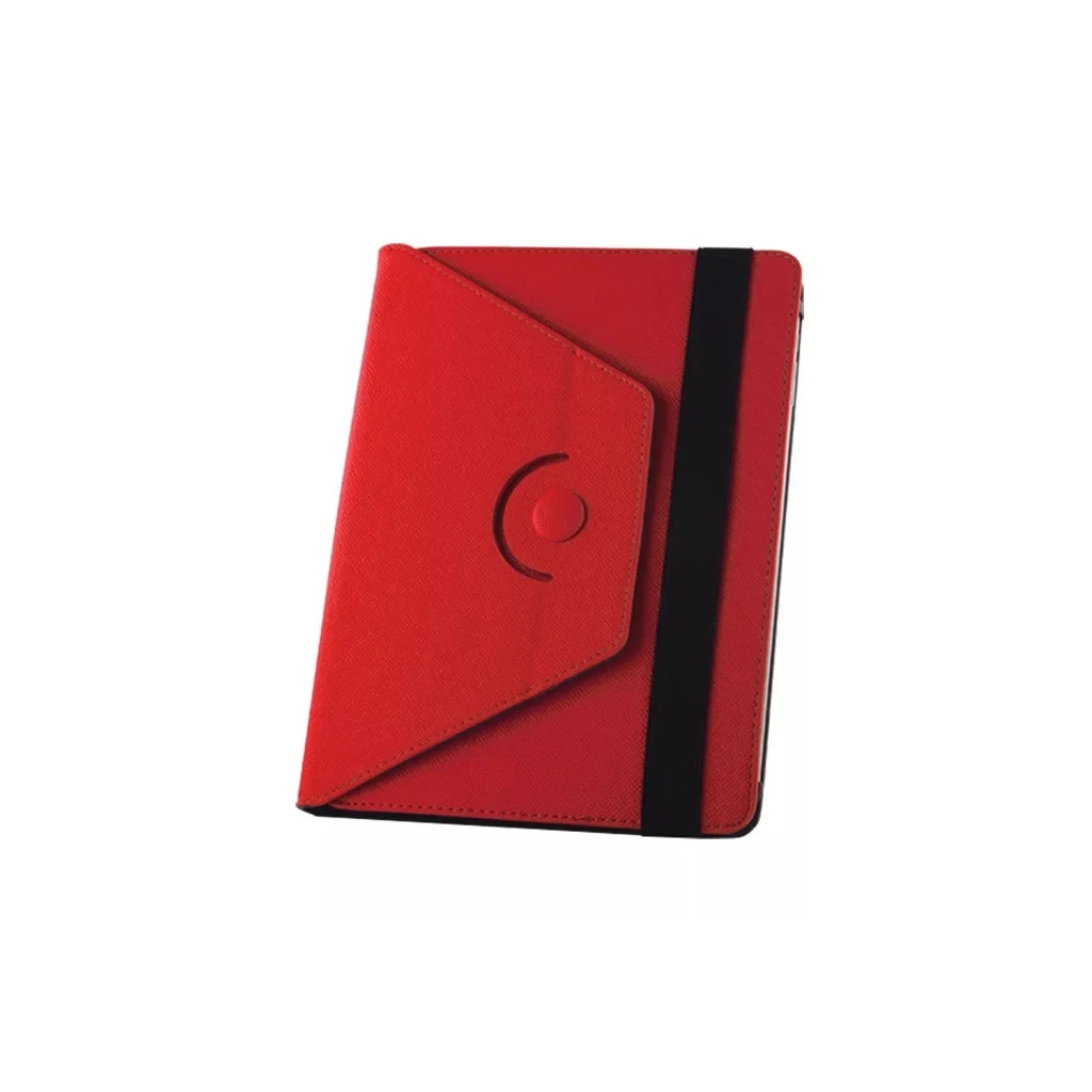 Univerzális 10″ 360 fokban forgatható műbőr tablet tok piros