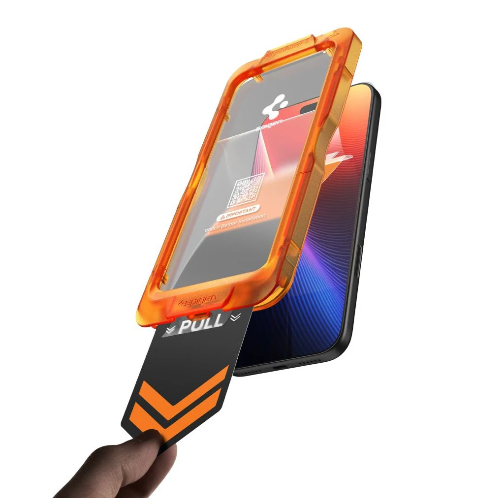 Spigen edzett üvegfólia ALM GLAS.TR SLIM 3-PACK iPhone 17 Pro készülékhez átlátszó