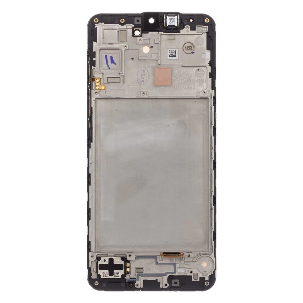 LCD kijelző + Érintőegység + Elülső burkolat Samsung A176 Galaxy A17 5G készülékhez fekete (Service Pack)