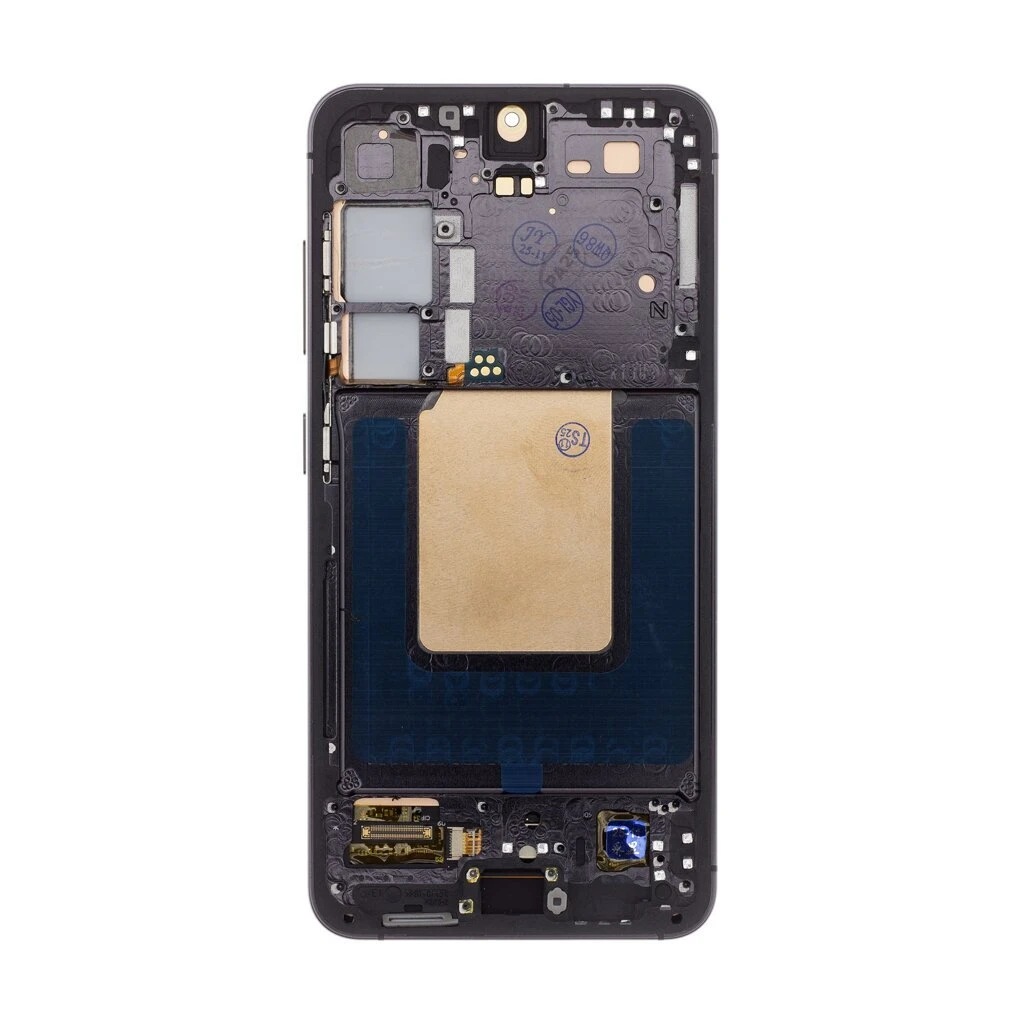LCD kijelző + érintős egység + elülső tok a Samsung S921B Galaxy S24 készülékhez fekete