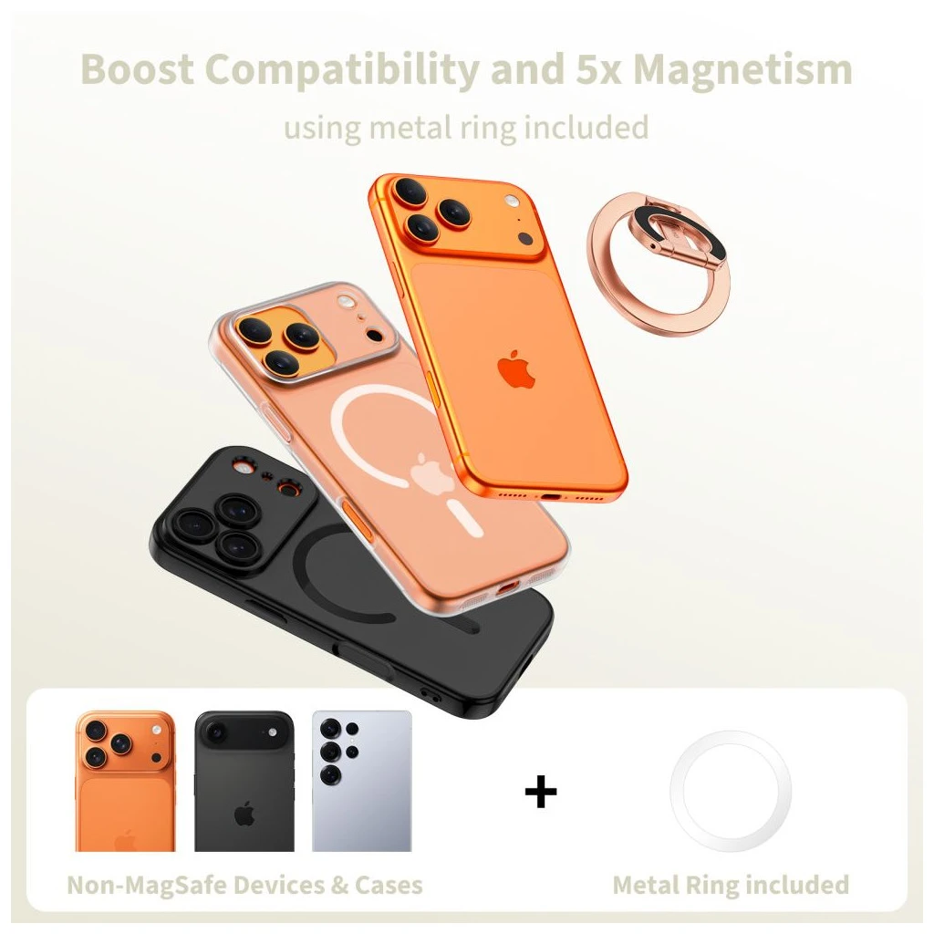 TECH-PROTECT MMR400 LAMANO mágneses MagSafe telefon gyűrű rózsaarany