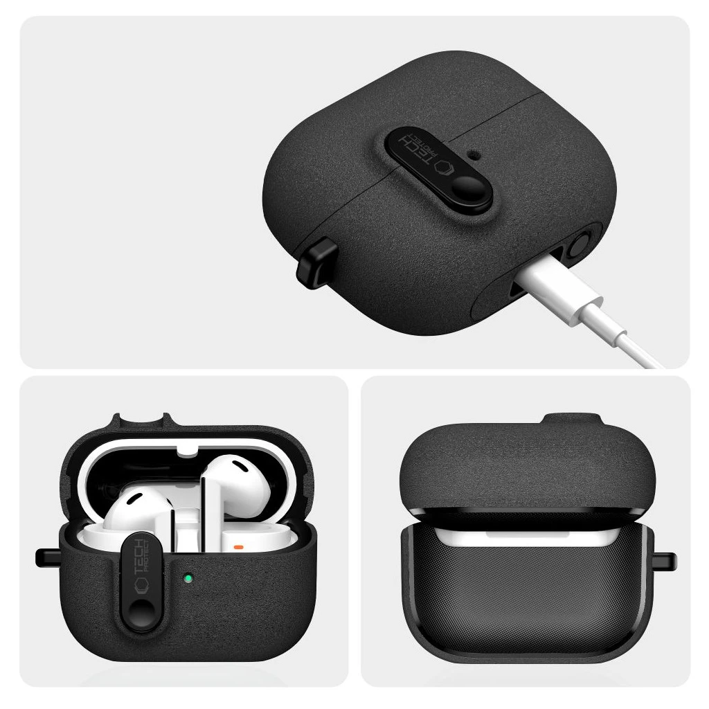 TECH-PROTECT SLIM HOOK Samsung Galaxy Buds 3/3 FE/3 Pro készülékhez fekete