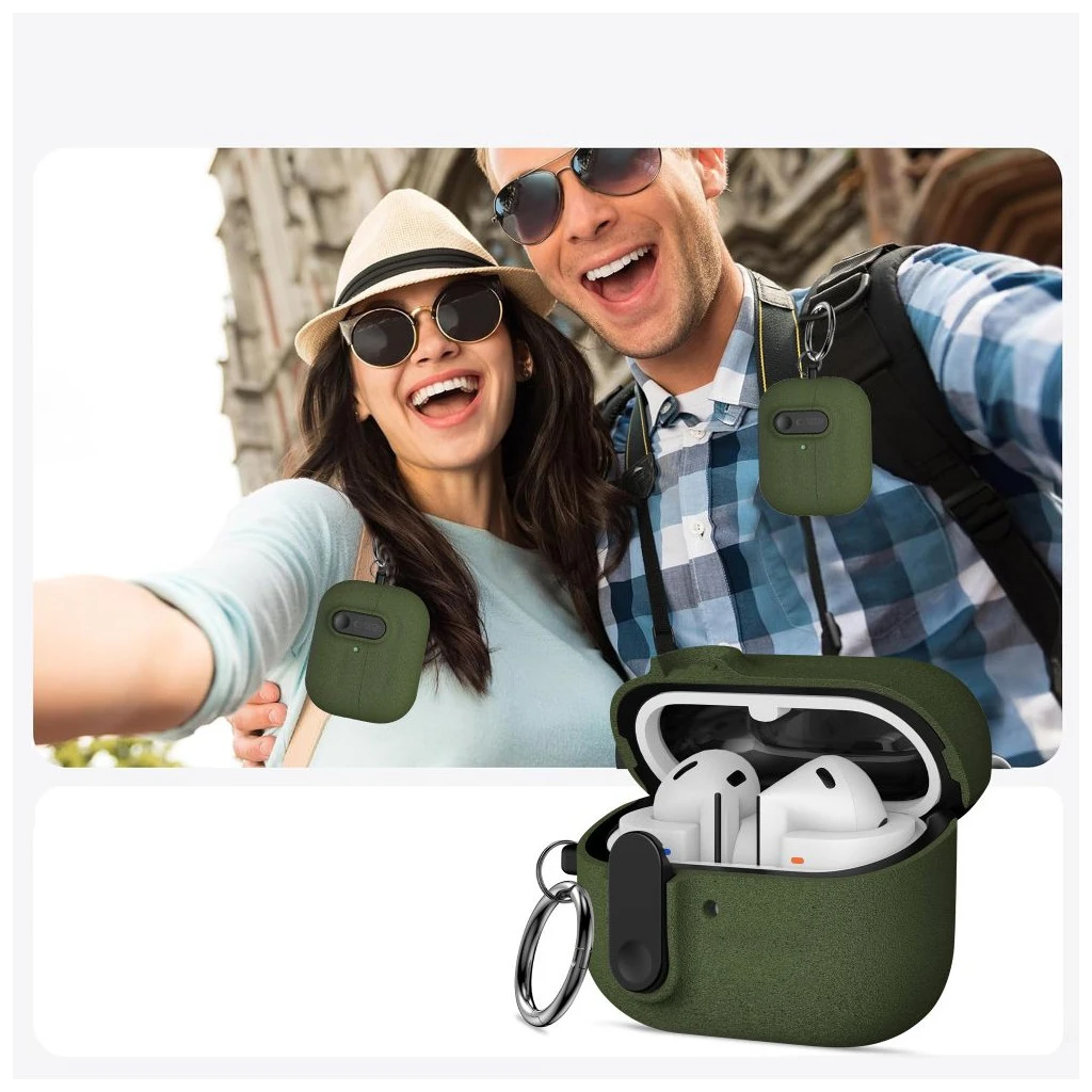 TECH-PROTECT SLIM HOOK Samsung Galaxy Buds 3 / 3 FE / 3 Pro készülékhez olívzöld