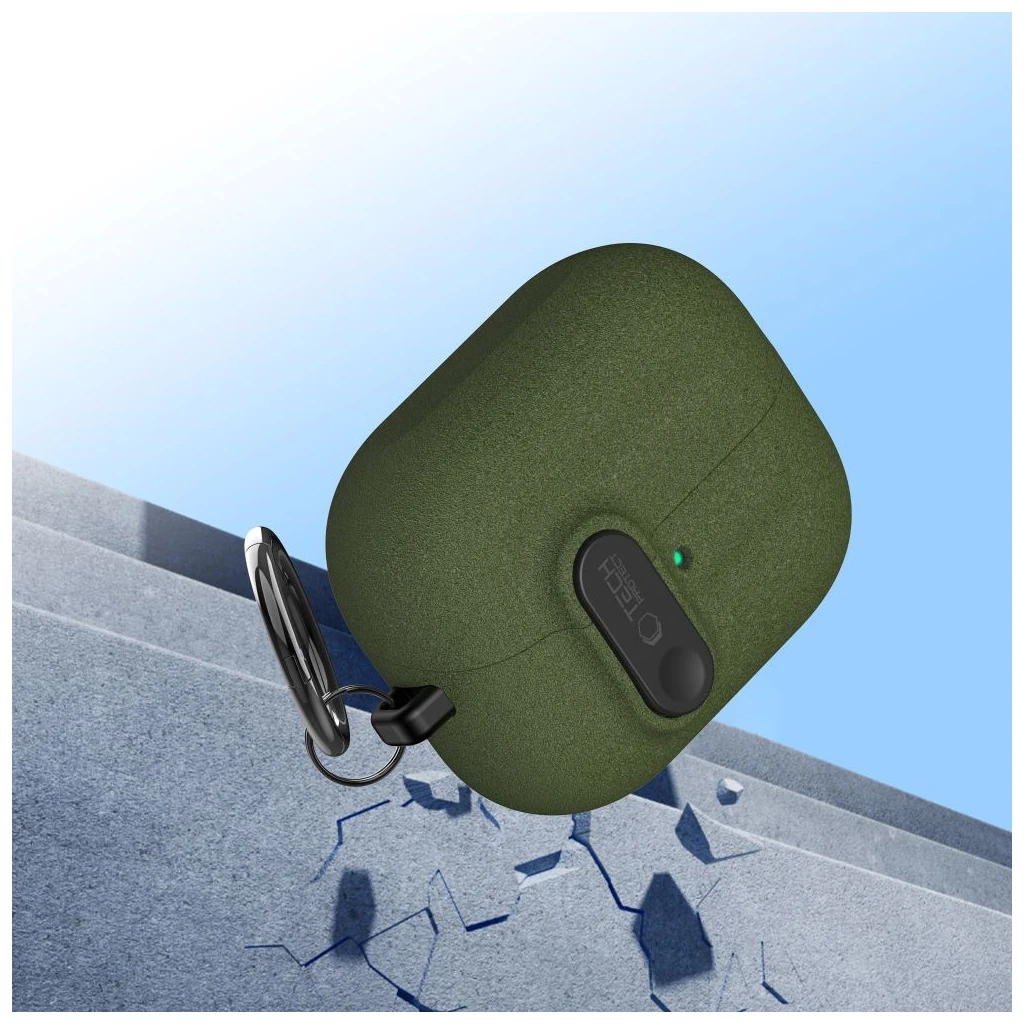 TECH-PROTECT SLIM HOOK Samsung Galaxy Buds 3 / 3 FE / 3 Pro készülékhez olívzöld