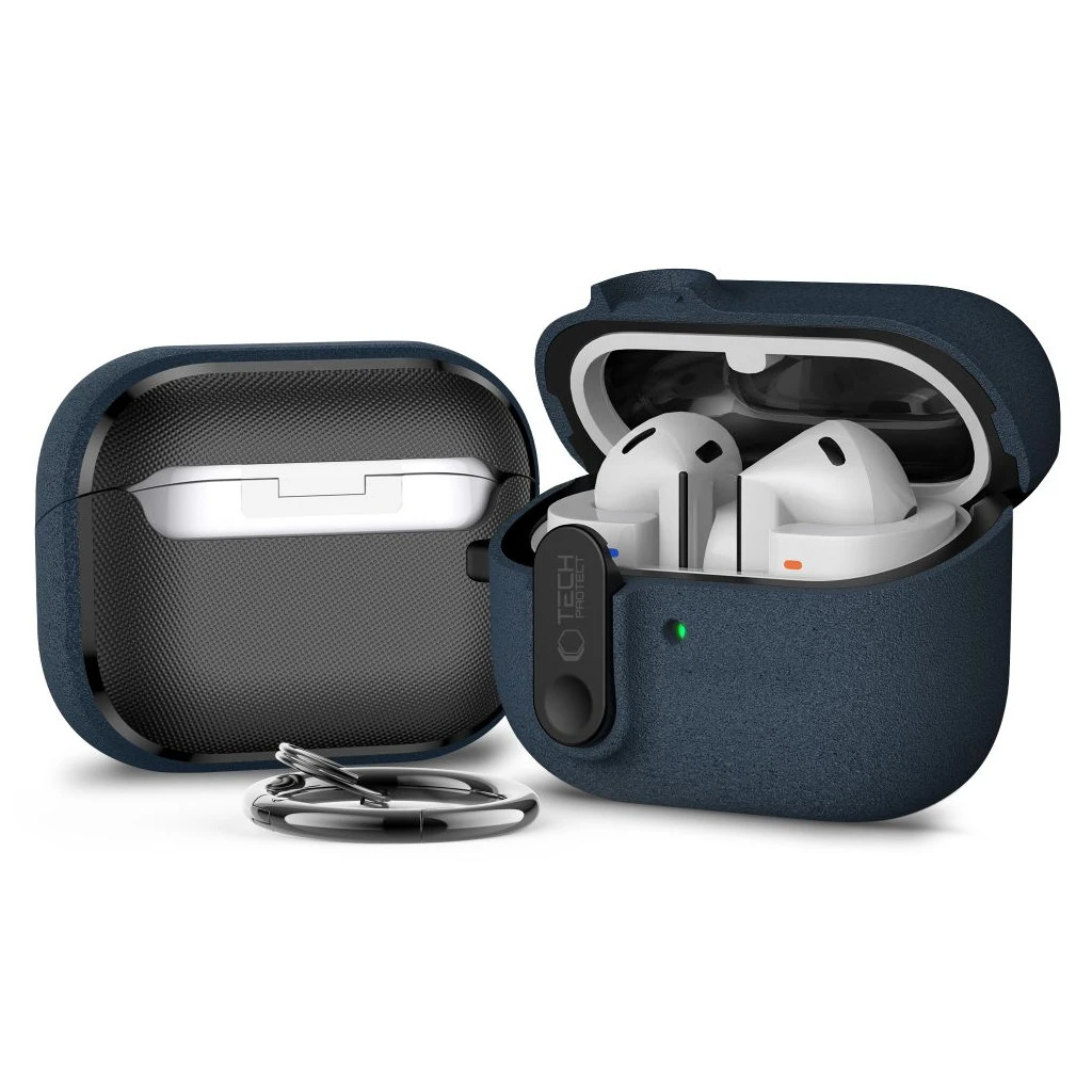 TECH-PROTECT SLIM HOOK védőtok SAMSUNG GALAXY BUDS 3 / 3 FE / 3 PRO készülékhez, fluffy kék