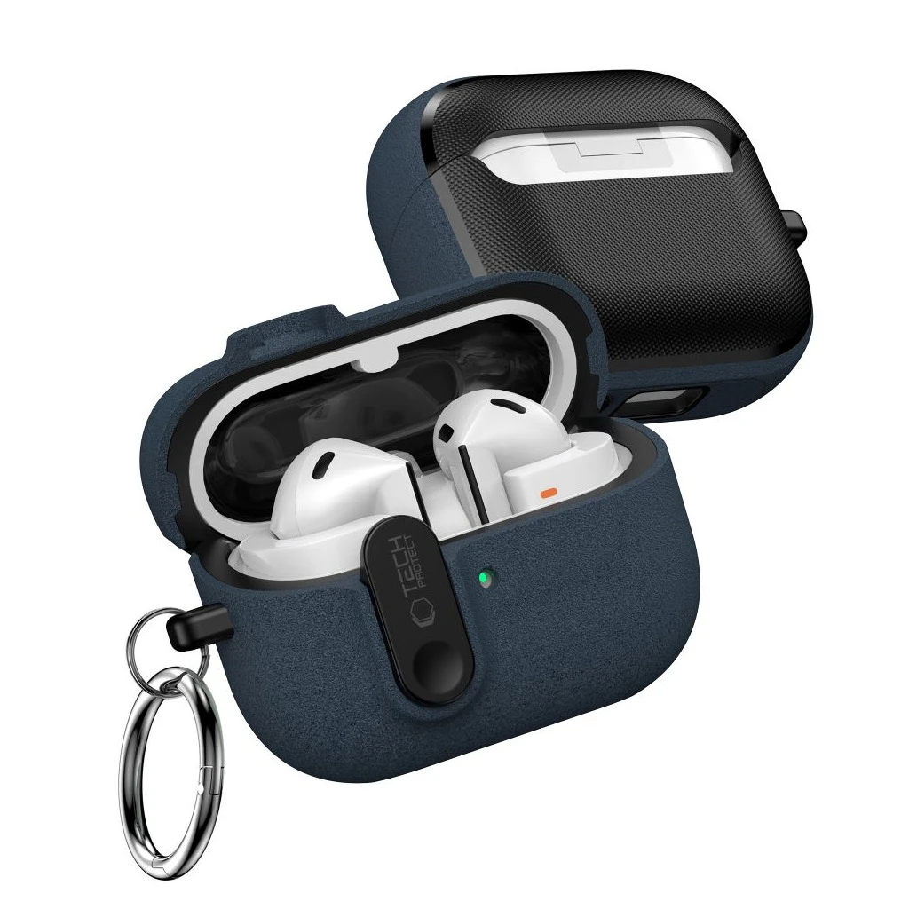 TECH-PROTECT SLIM HOOK védőtok SAMSUNG GALAXY BUDS 3 / 3 FE / 3 PRO készülékhez, fluffy kék