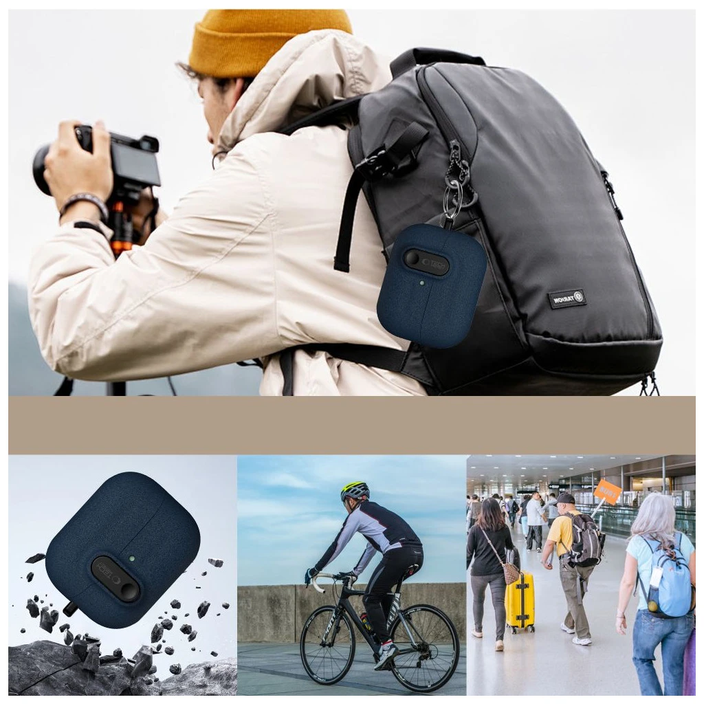 TECH-PROTECT SLIM HOOK védőtok SAMSUNG GALAXY BUDS 3 / 3 FE / 3 PRO készülékhez, fluffy kék