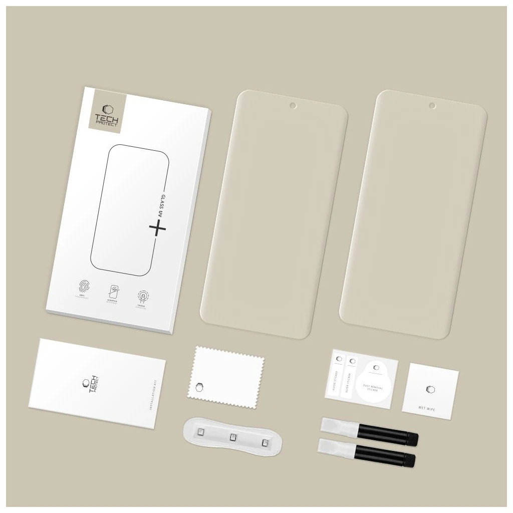 Temperált üveg kijelzővédő TECH-PROTECT GLASS UV+ 2-PACK XIAOMI REDMI NOTE 15 PRO+ PLUS 5G készülékhez átlátszó