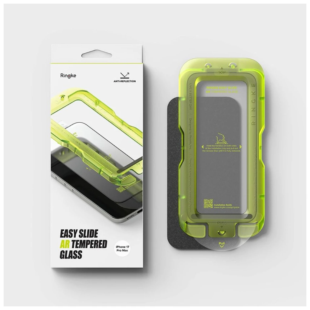 RINGKE EASY SLIDE ANTI REFLECTIVE temperált üveg kijelzővédő iPhone 17 Pro Max készülékhez átlátszó