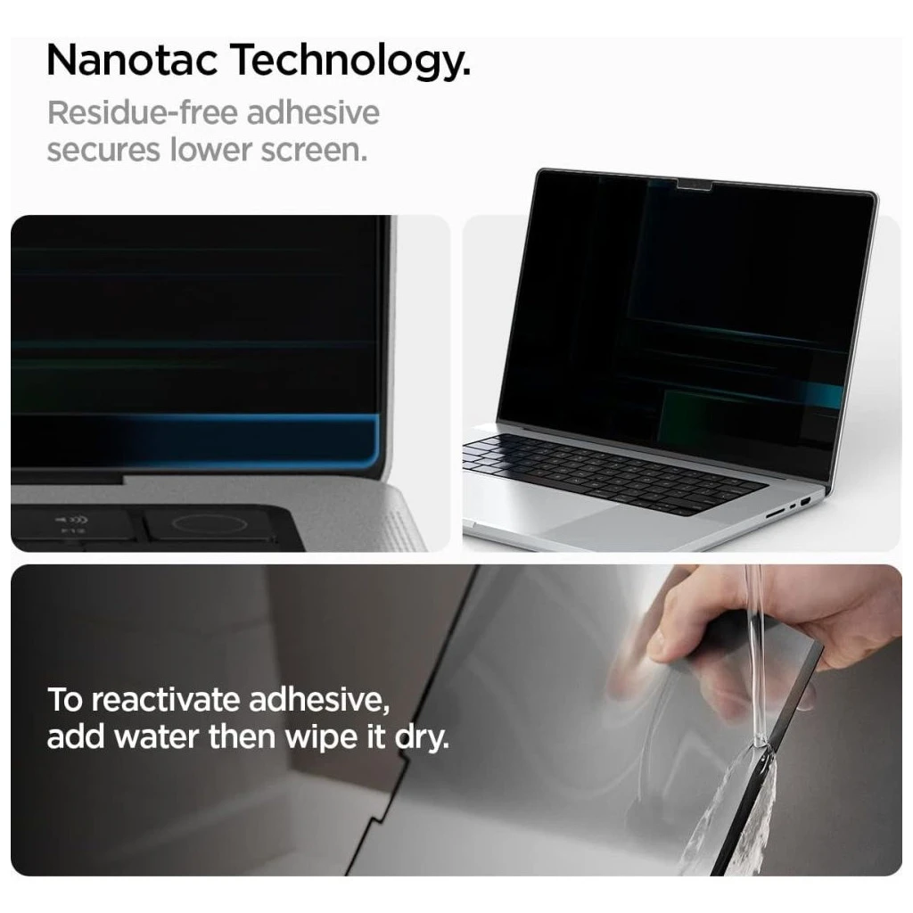 SPIGEN Safe View MacBook Pro 14 Privacy kijelzővédő M1 / M2 / M3 / M4 / M5 2021-2025 készülékhez