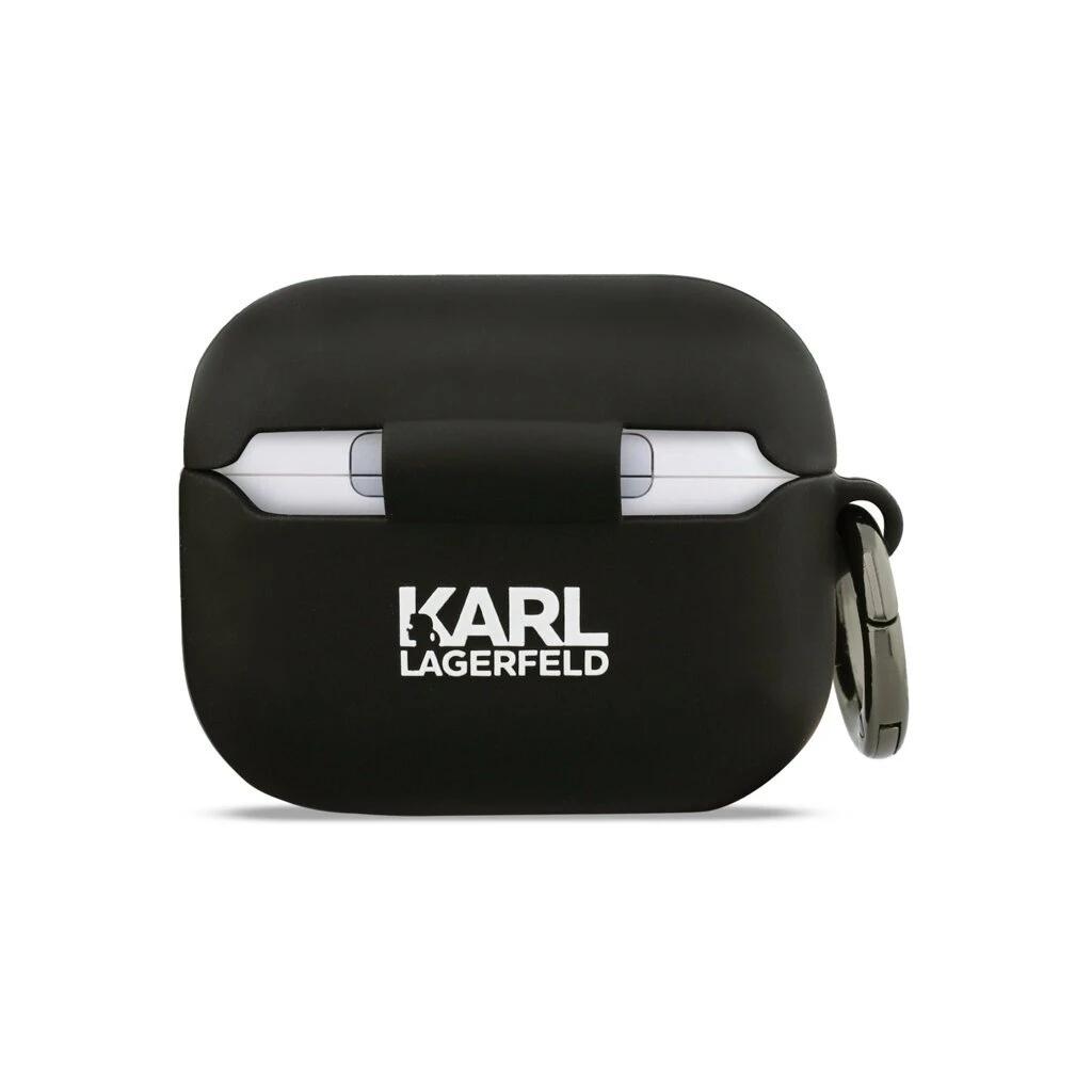 Karl Lagerfeld 3D Logo NFT Karl and Choupette szilikon tok AirPods Pro 3 készülékhez fekete