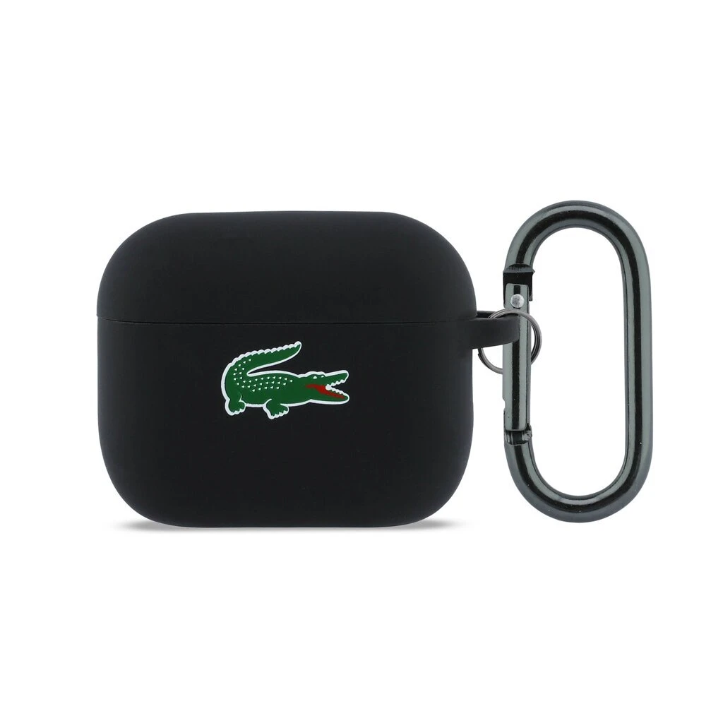 Lacoste Liquid Silicone Croc Logo tok AirPods Pro 3 készülékhez fekete