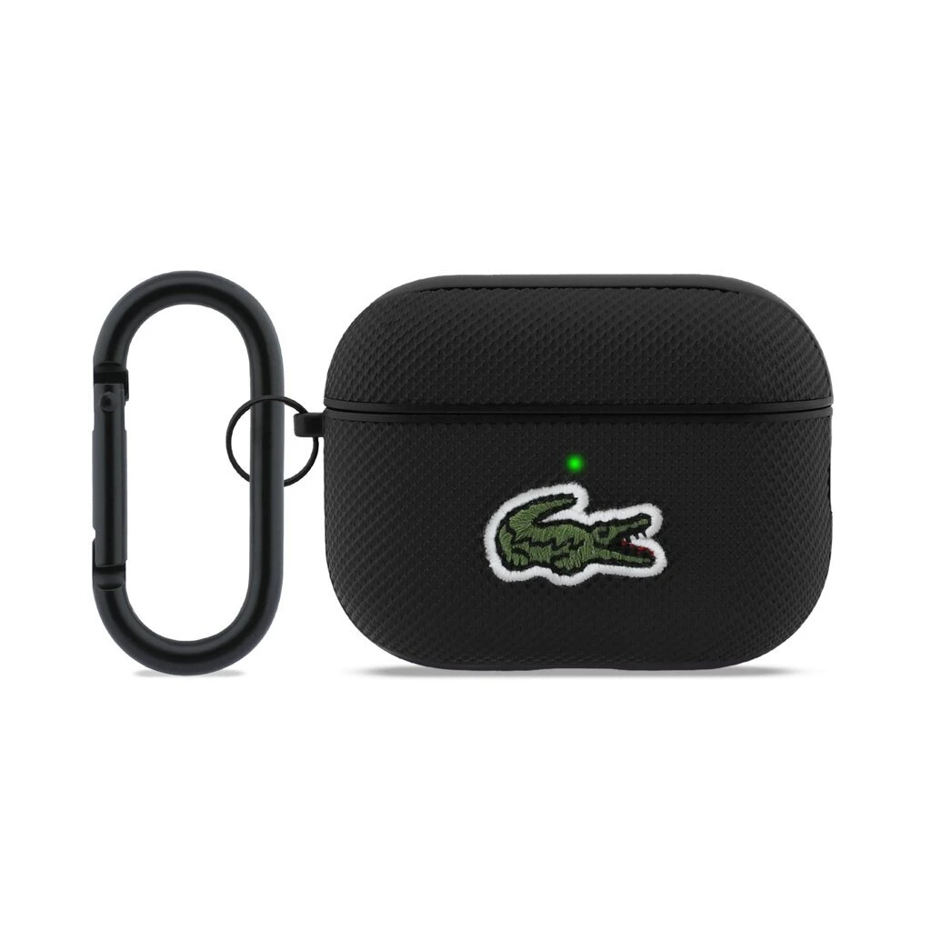 Lacoste Petit Pique Croc Logo Patch tok AirPods Pro 3 készülékhez fekete