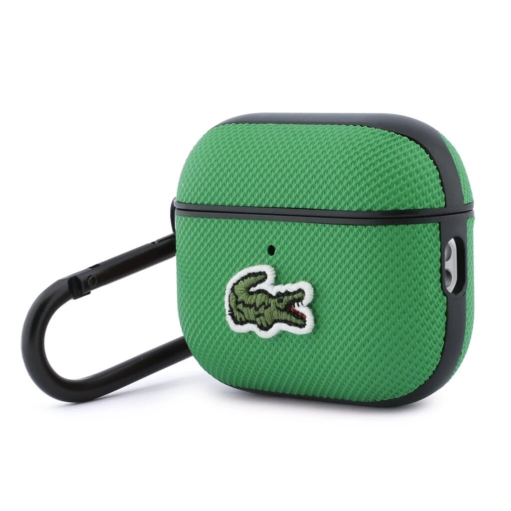 Lacoste Petit Pique Croc Logo Patch tok AirPods Pro 3 készülékhez zöld