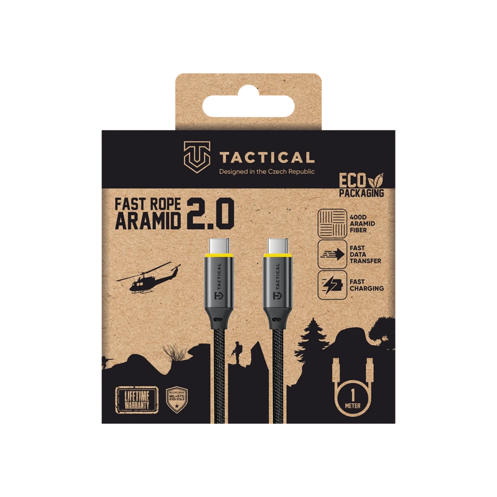 Tactical Fast Rope Aramid 2.0 kábel USB-C/USB-C 1m