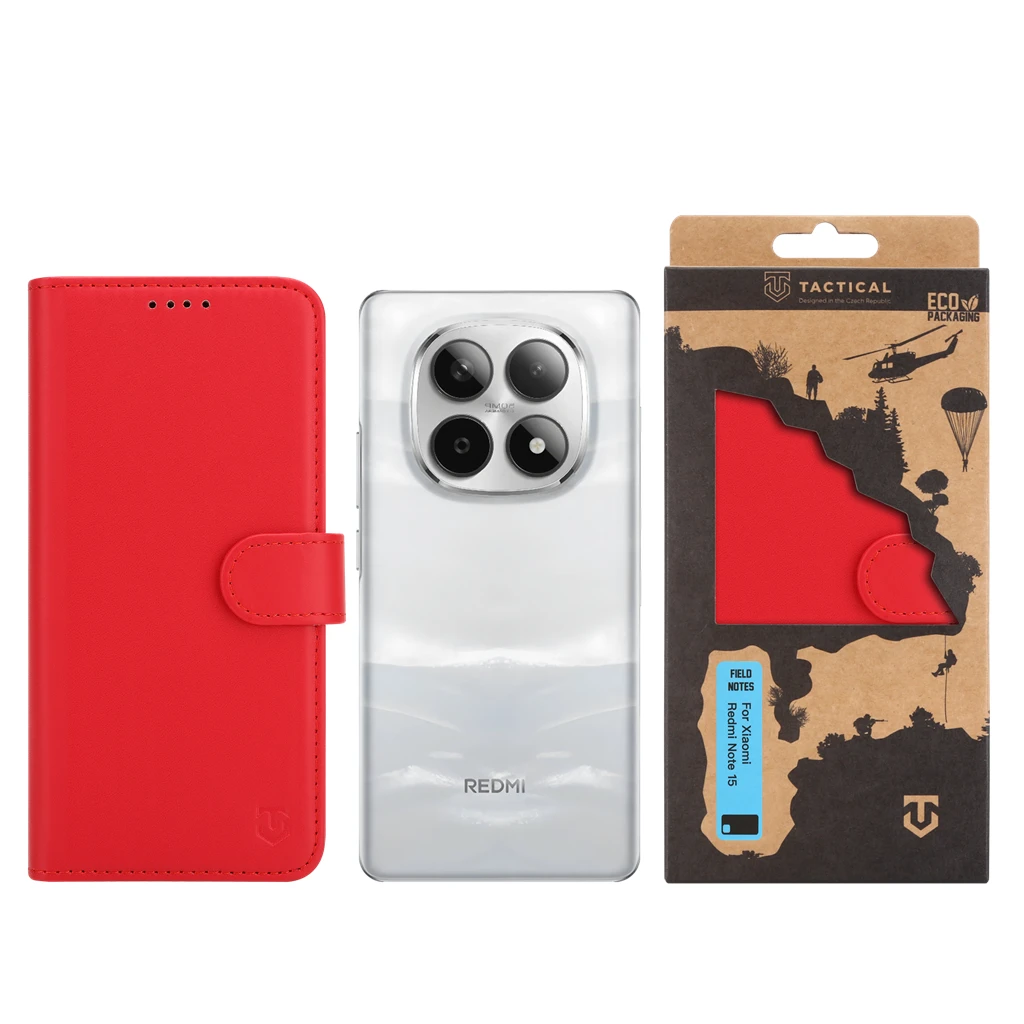 Tactical Field Notes Xiaomi Redmi Note 15 készülékhez vörös