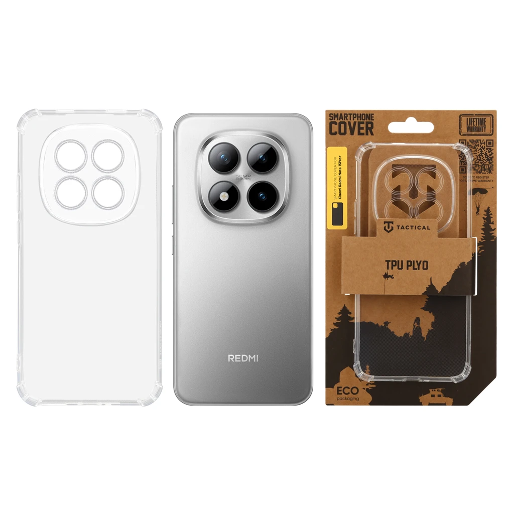 Tactical TPU Plyo tok Xiaomi Redmi Note 15 Pro+ készülékhez átlátszó