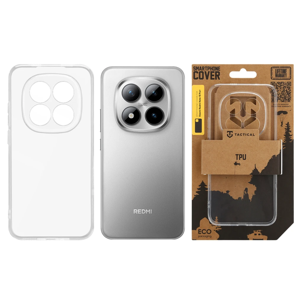 Tactical TPU tok a Xiaomi Redmi Note 15 Pro+ készülékhez átlátszó