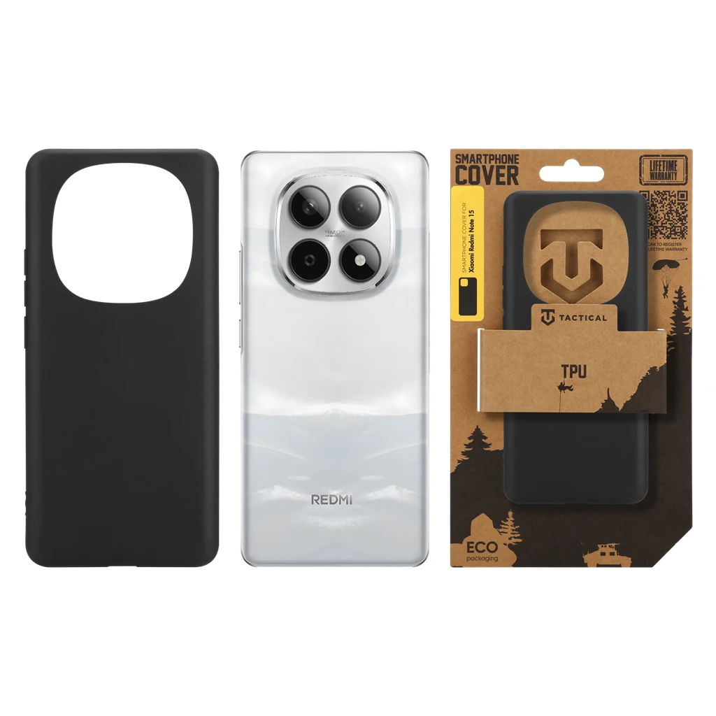 Tactical TPU tok Xiaomi Redmi Note 15 készülékhez fekete