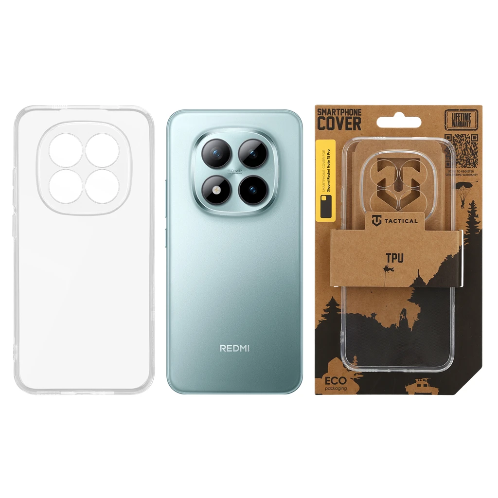 Tactical TPU tok Xiaomi Redmi Note 15 Pro készülékhez átlátszó