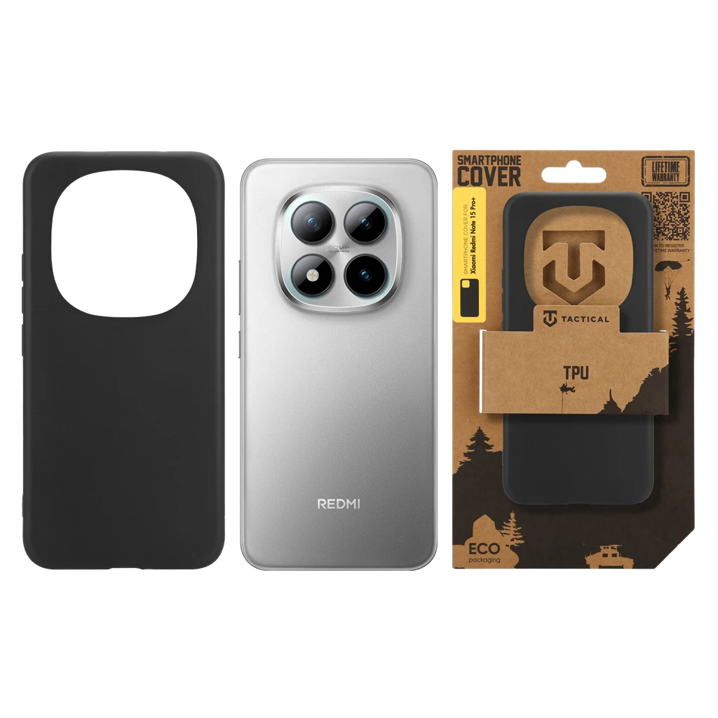 Tactical TPU tok Xiaomi Redmi Note 15 Pro+ készülékhez fekete