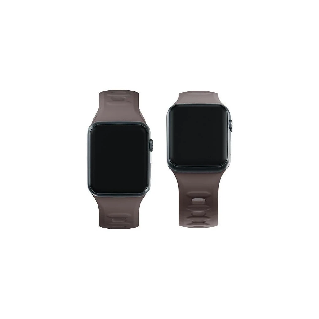 3MK szilikon óraszíj Apple Watch készülékhez 38/40/41mm szürkésbarna