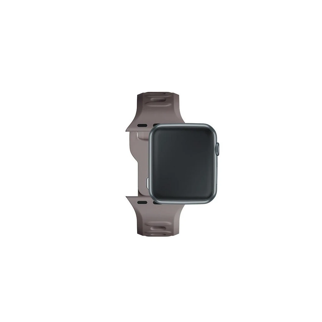 3MK szilikon óraszíj Apple Watch készülékhez 38/40/41mm szürkésbarna
