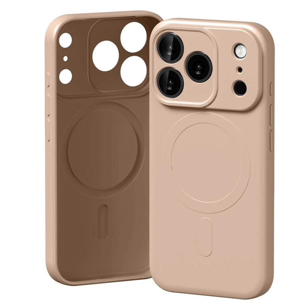 Mercury Semi-Silicone MagSafe tok iPhone 17 Pro készülékhez rózsaszín homok