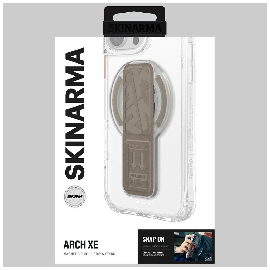 Mágneses fogantyú Skinarma Arch XE Phaze Smart Grip-Stand – champagne