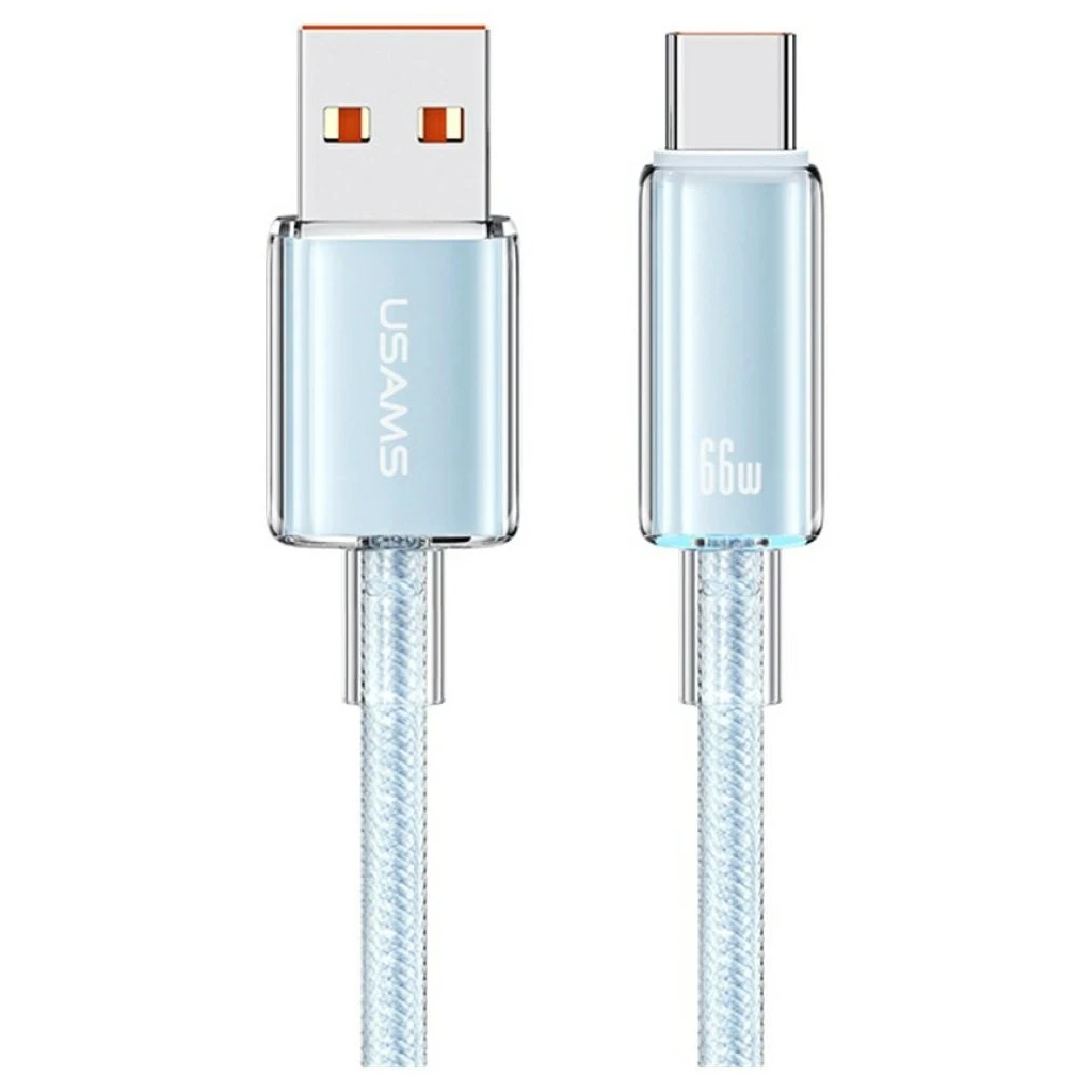 USAMS Cloud Series kábel US-SJ658 6A USB-A to USB-C 1.2m kék