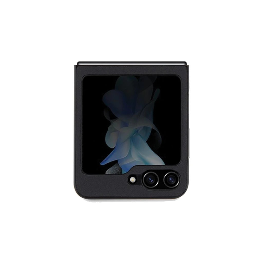 BMW BMHCZF5SLLBK Z Flip5 F731 készülékhez Leather Hot Stamp tok fekete