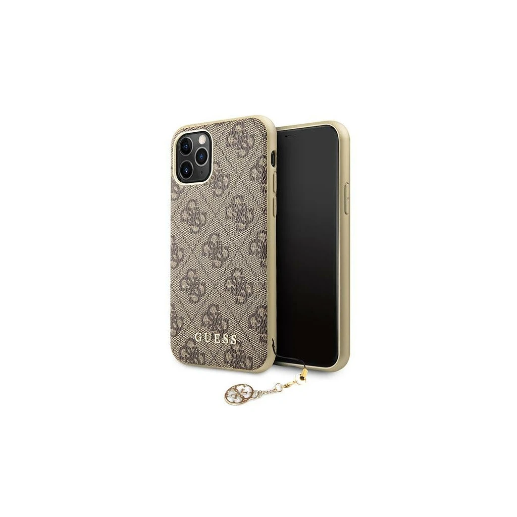 Guess GUHCN58GF4GBR 11 Pro 5,8″ készülékhez merev tok 4G Charms Collection barna