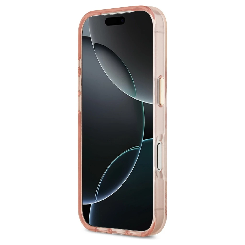 Guess Jungle Tonal Triangle MagSafe tok iPhone 17 Pro Max készülékhez rózsaszín