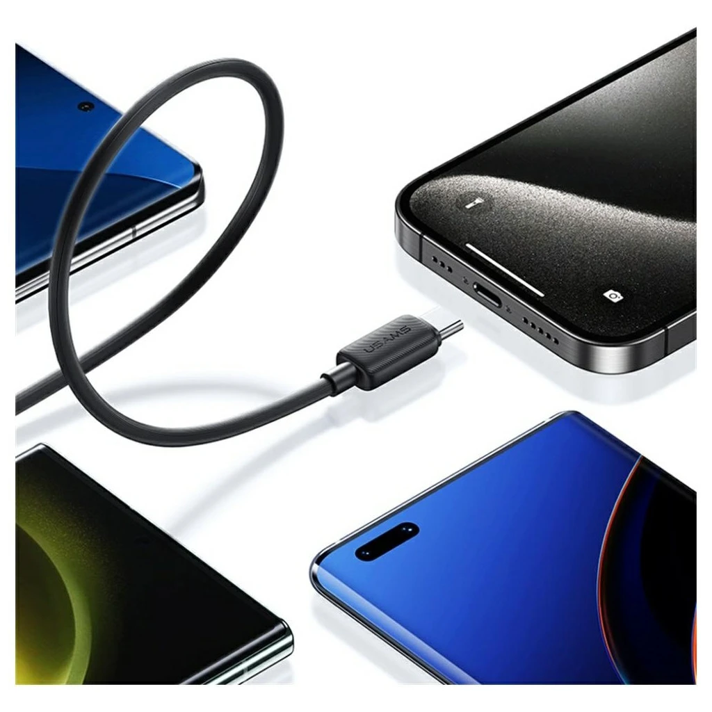 USAMS KY Series US-SJ696 60W USB-C to USB-C 2m kábel fehér